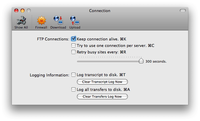 Prefs - Connection