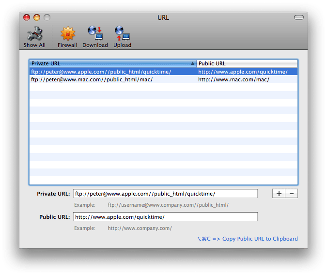 Prefs - URL