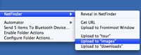 1 - Click upload, Finder Contextual Menu